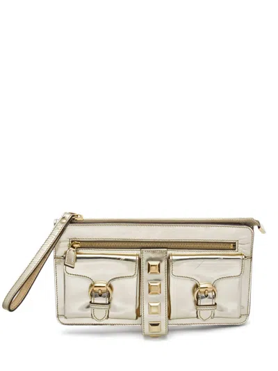 Pre-owned Gucci Metallic Studded Clutch Bag