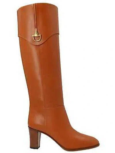 Pre-owned Gucci 'mezzo Horsebit' Boots In Brown