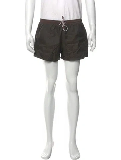 Pre-owned Gucci Micro Gg Monogram Swim Trunks In Brown