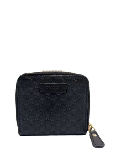 Gucci Micro Gg Wallet (authentic Pre-loved) In Black