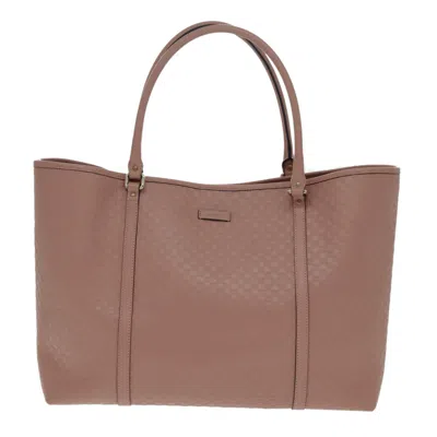 Pre-owned Gucci Micro Ssima Pink Leather Tote Bag ()