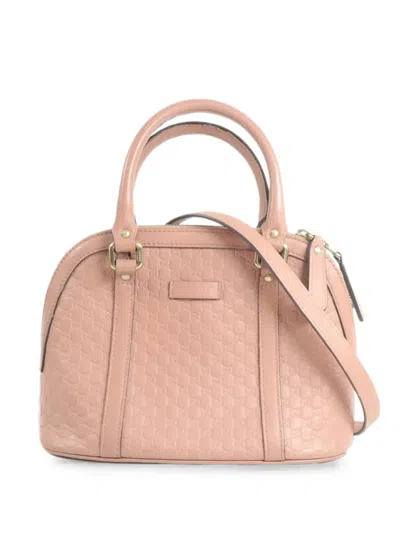 Pre-owned Gucci Micro Ssima Tote Bag In Pink