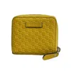 GUCCI GUCCI MICRO GUCCISSIMA YELLOW LEATHER WALLET  (PRE-OWNED)