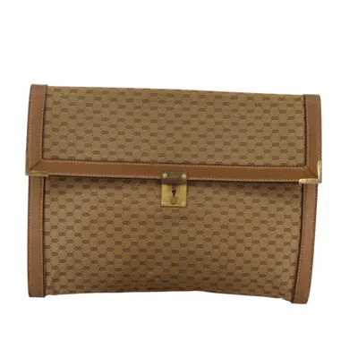Pre-owned Gucci Micro Small Gg Canvas Beige Canvas Clutch Bag ()