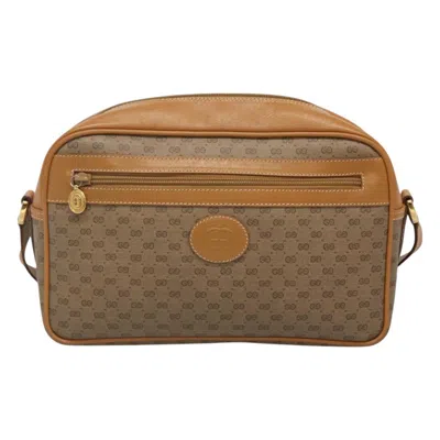 Pre-owned Gucci Micro Small Gg Canvas Beige Canvas Shoulder Bag ()