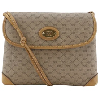 Pre-owned Gucci Microssima Beige Pvc Shoulder Bag () In Sand