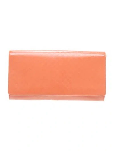 Pre-owned Gucci Microssima Clutch In Orange
