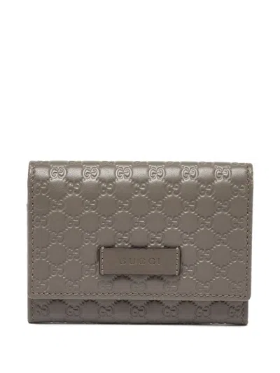 Pre-owned Gucci Microssima Leather Cardholder