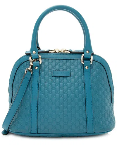 Gucci Microssima Leather Dome Small Satchel (authentic Pre-loved)