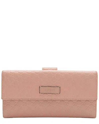 Pre-owned Gucci Microssima Long Flap Wallet (authentic Pre-loved)