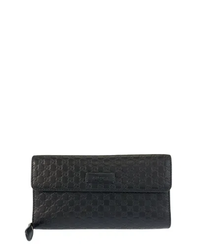 Pre-owned Gucci Microssima Long Wallet (authentic Pre-loved)
