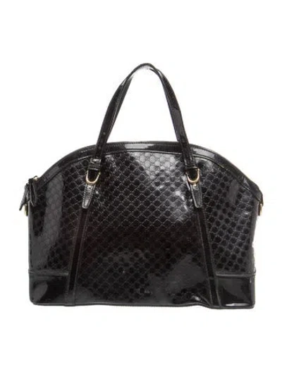Pre-owned Gucci Microssima Nice In Black