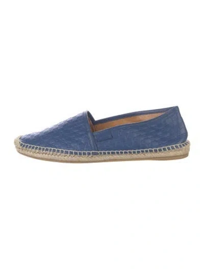 Pre-owned Gucci Microssima Pattern Leather Espadrilles