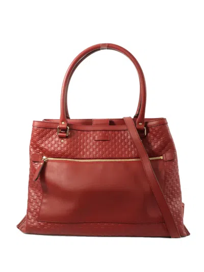Pre-owned Gucci Microssima Shoulder Bag In Red