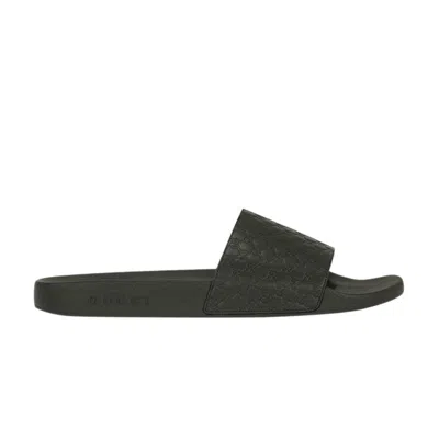 Pre-owned Gucci Microssima Slide 'black'