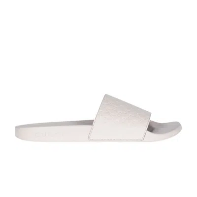 Pre-owned Gucci Microssima Slide 'white' | Men's Size 5