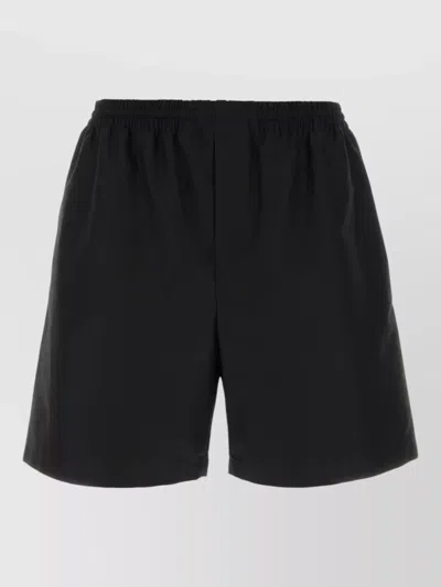 Gucci Mid Length Cotton Beach Bermuda Shorts In Black