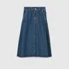 Gucci Medium And Long Denim Skirt In Blue