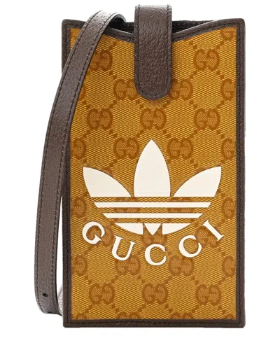 Gucci Mid Natural Nut Off White New Acero Leather X Adidas Crystal Monogram  Trefoil Logo Phone Cros