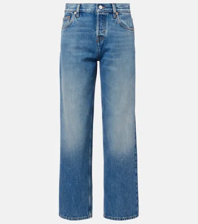 Gucci Mid-rise Straight Jeans In Blue