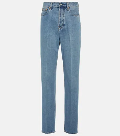 Gucci Mid-rise Straight Jeans In Blue