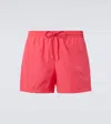 Gucci Mid-rise Swim Trunks In Red