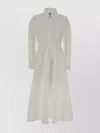 Gucci Midi A-line Dress Long Sleeves In White