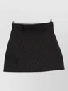 Gucci Solid Color Flared Umbrella Skirt In Black