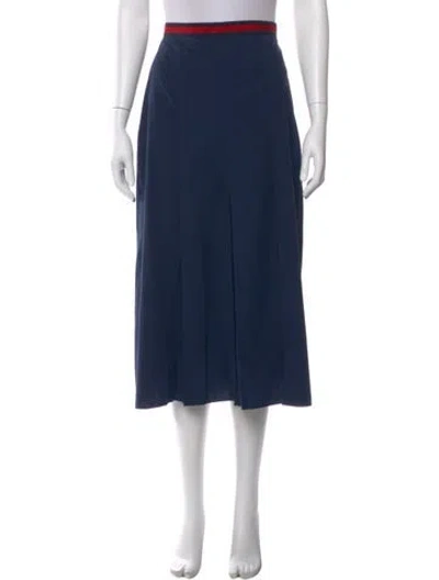 Pre-owned Gucci Midi Length Skirt In Blue