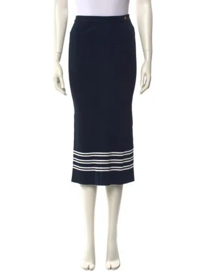 Pre-owned Gucci Midi Length Skirt W/ Tags In Blue