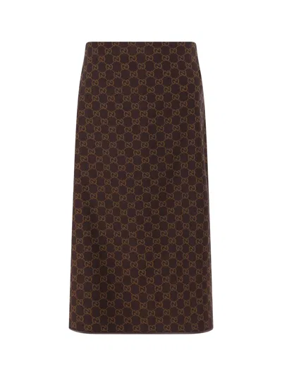 Gucci Skirt In Brown