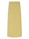 Gucci Midi Skirt With Slit In Gold