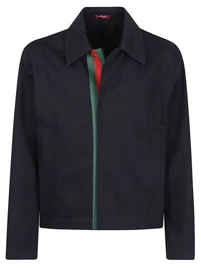 GUCCI GUCCI MIDNIGHT BLUE GABARDINE JACKET