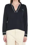 Gucci Striped Intarsia-knit Silk And Cotton-blend Sweater In Black