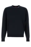 Gucci Maglione In Misto Seta Blu Notte  Uomo
