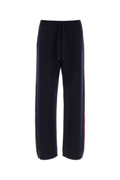 Gucci Men Midnight Blue Stretch Wool Joggers
