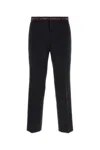 Gucci Midnight Blue Wool Pant In Black