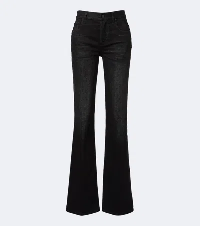 Gucci Mid-rise Flared Jeans In Black