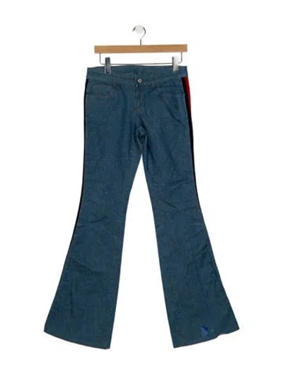 Pre-owned Gucci Mid-rise Flared Jeans In Blue
