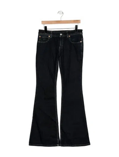 Pre-owned Gucci Mid-rise Flared Jeans In Blue