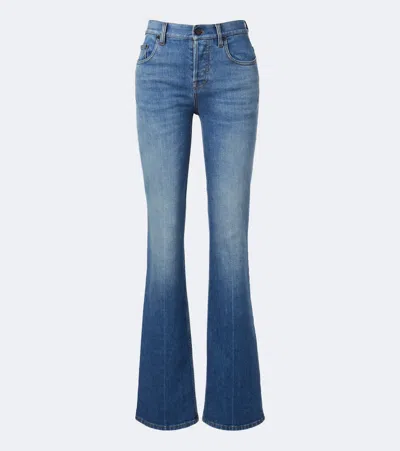Gucci Mid-rise Flared Jeans In Blue