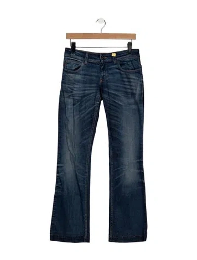 Pre-owned Gucci Mid-rise Flared Jeans In Blue