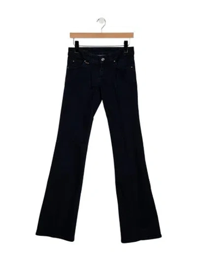 Pre-owned Gucci Mid-rise Flared Jeans In Blue
