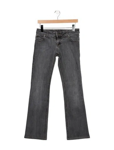 Pre-owned Gucci Mid-rise Flared Jeans In Grey