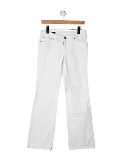 Pre-owned Gucci Mid-rise Flared Jeans In Neutrals