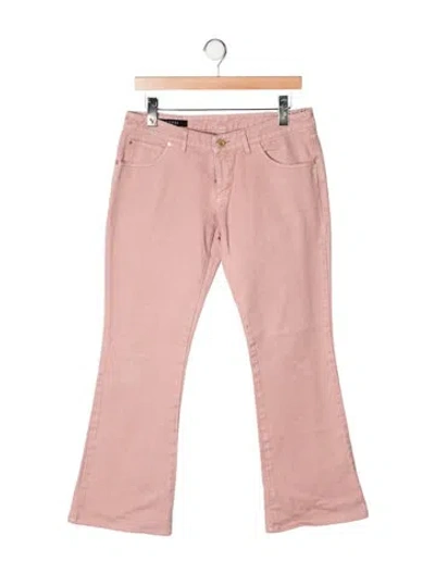 Pre-owned Gucci Mid-rise Flared Jeans In Pink