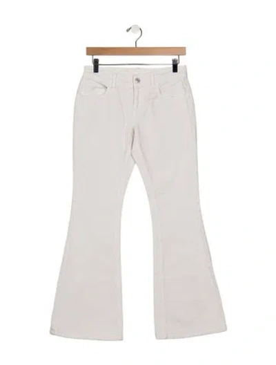 Pre-owned Gucci Mid-rise Flared Jeans In White