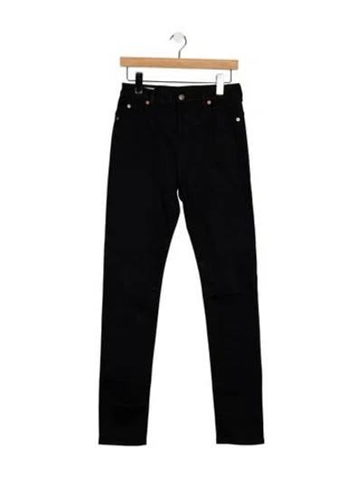 Pre-owned Gucci Mid-rise Skinny Leg Jeans In Black