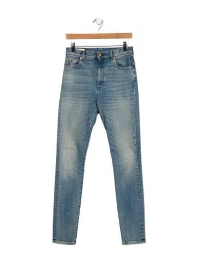 Pre-owned Gucci Mid-rise Skinny Leg Jeans In Blue