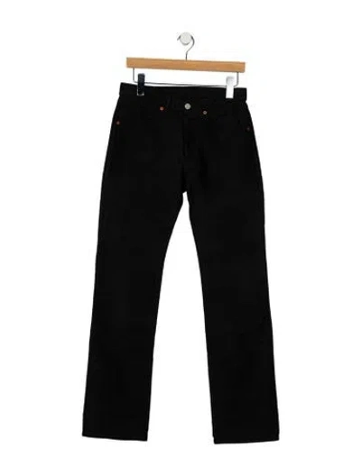 Pre-owned Gucci Mid-rise Straight Leg Jeans In Black